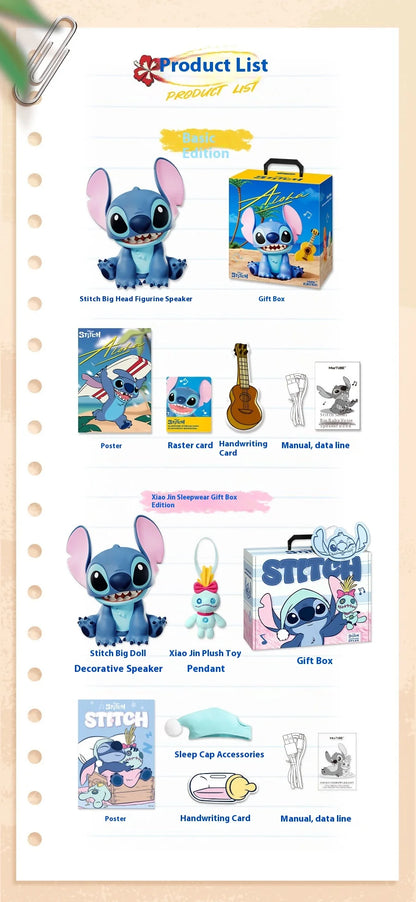 Stitch Bluetooth Speaker Desktop Ornament Cartoon Anime Peripheral Toy High Sound Quality Subwoofer Graduation Gift Suit