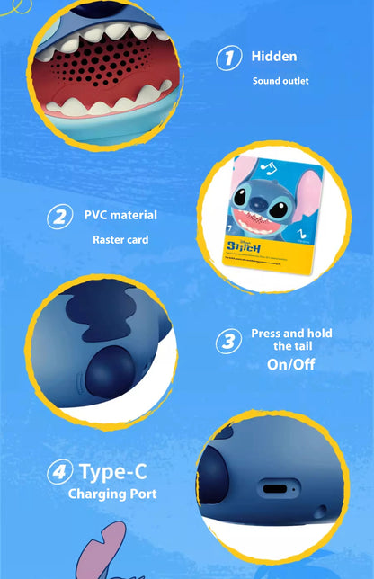 Stitch Bluetooth Speaker Desktop Ornament Cartoon Anime Peripheral Toy High Sound Quality Subwoofer Graduation Gift Suit