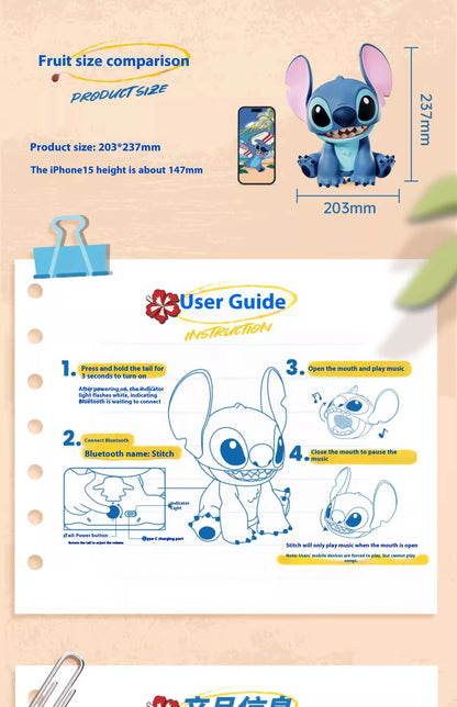 Stitch Bluetooth Speaker Desktop Ornament Cartoon Anime Peripheral Toy High Sound Quality Subwoofer Graduation Gift Suit