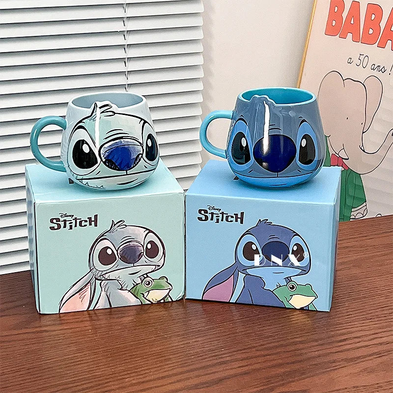 Anime Stitch Girl High-Looking Fashion Cartoon Creative Pattern Couple Milk Drinking Coffee Ceramic Mug Birthday Gifts