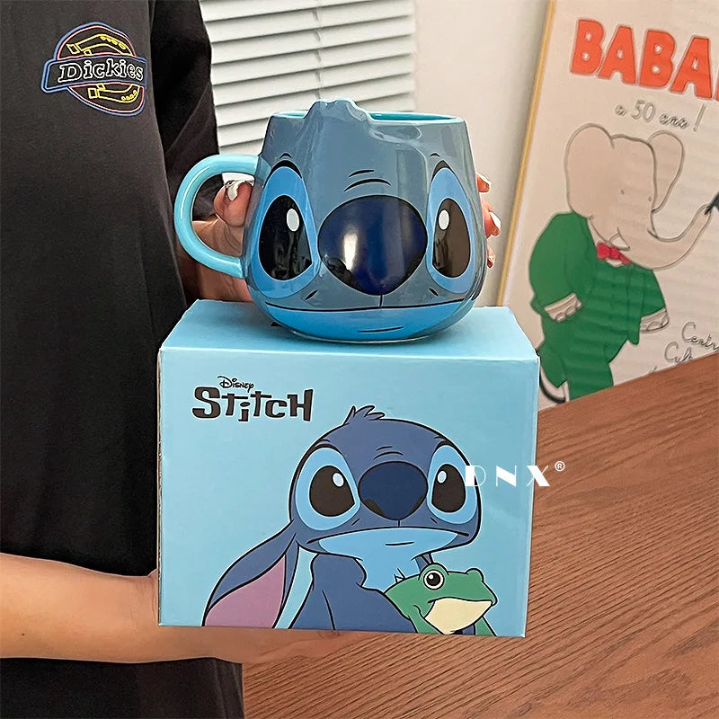 Anime Stitch Girl High-Looking Fashion Cartoon Creative Pattern Couple Milk Drinking Coffee Ceramic Mug Birthday Gifts