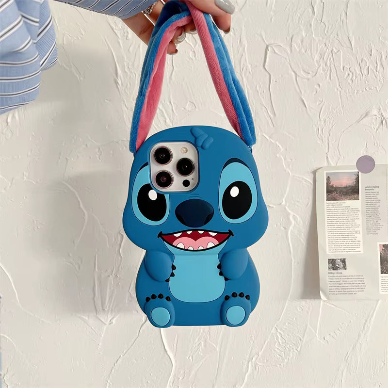 Soft Silicone Case for iPhone – Blue Stitch Edition
